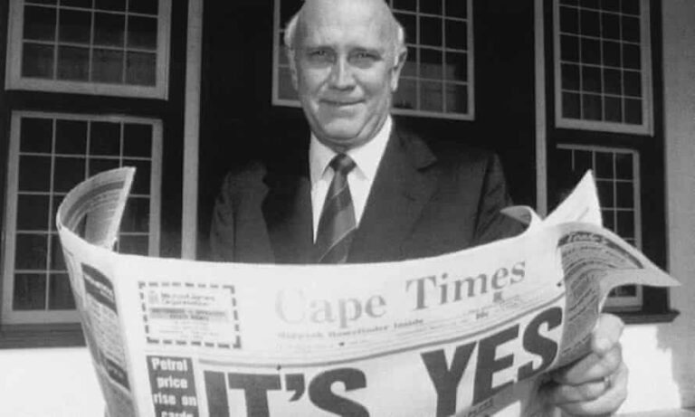 Obitury – F.w. De Klerk. Something To Discuss – What Is His Legacy 